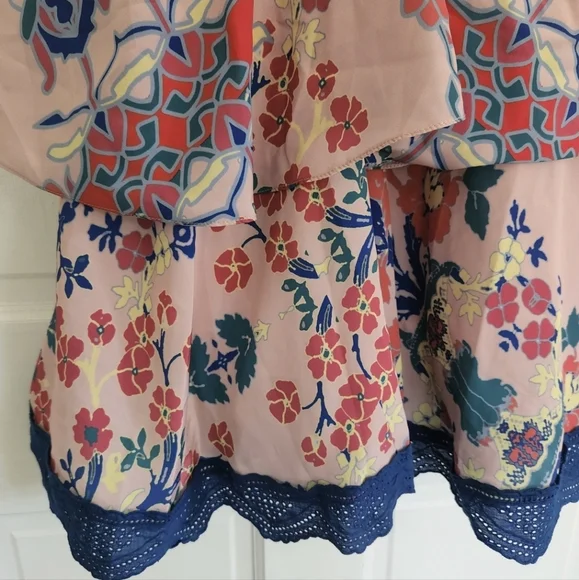 Hemant & Nandita Floral Tiered Mini Dress